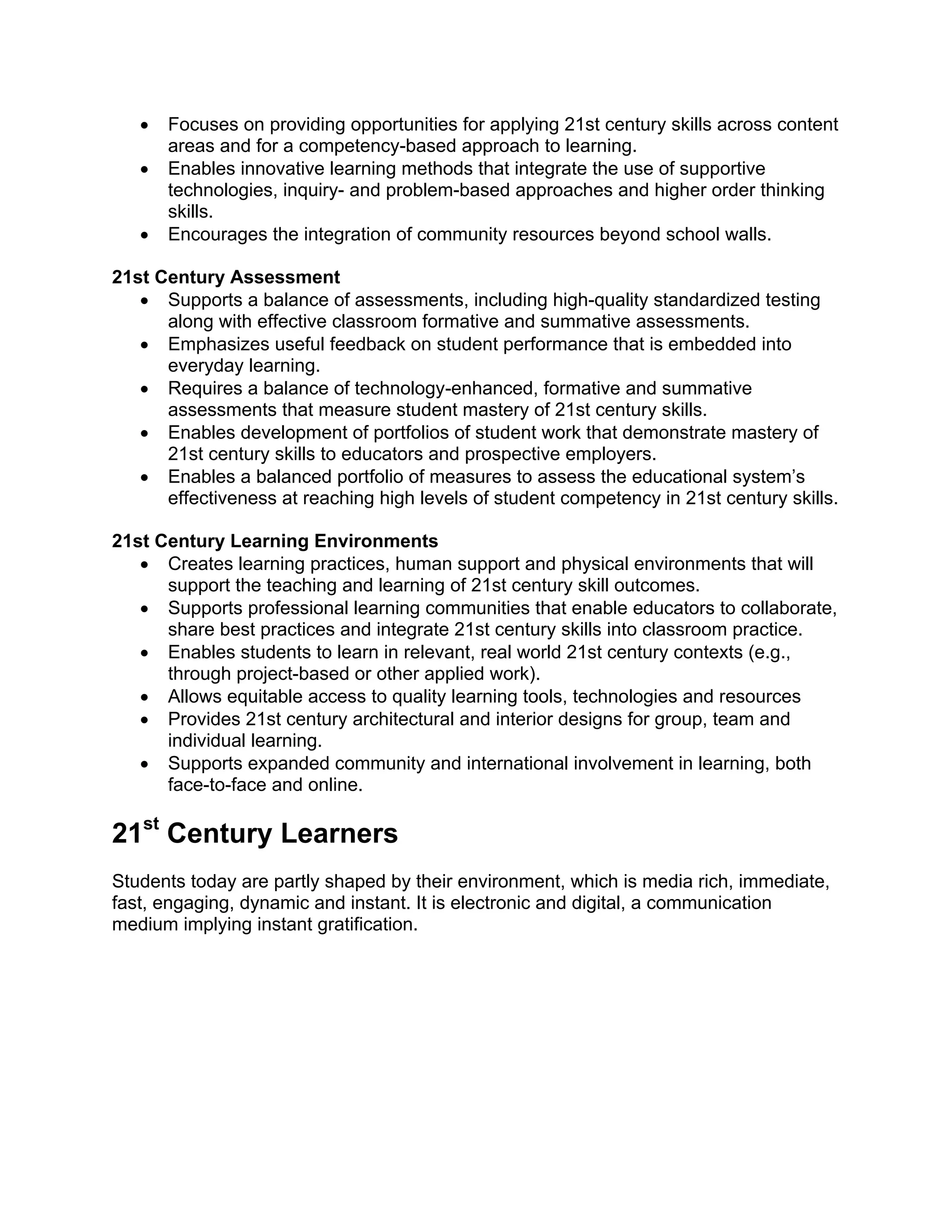 Education for the 21st century: the basics | PDF