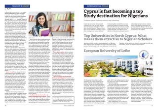 assignments, comments given on assign-
ments are helpful etc.), and an overall
evaluation on the effectiveness of the
course and the teacher, using predefined
scales of quantitative scores (e.g. 1 –
Strongly Agree,…..,5 – Strongly Disagree).
Some general open-ended questions such
as “What do you think can be improved in
this course?” and “What do you like most
about this course?” are usually included
in the questionnaires. Of course, teachers
can put down some specific topical ques-
tion on which they particularly would like
to know about.
Questionnaires can collect responses
from a large number of students simulta-
neously, which provide a comprehensive
picture that reflects the opinions of the
whole class (i.e. good representativeness),
and can be efficiently administered in
terms of time and resources. Responses
in questionnaires are given anonymously,
so students are more willing to freely
express what they actually think and
perceive about the course.
However, the limitation of question-
naire lies at its standardized organization
of questions. Questions on the question-
naires are fixed, and therefore the teach-
ers cannot probe further information of
their interests immediately based on the
respondents’ responses as in interviews.
Also, questionnaire survey is better to be
administered by someone who is not in
charge of the grades of students, so that
students would feel more comfortable
to express themselves. Questionnaire
survey must be carefully designed to
avoid confusion and negative effect from
the students (e.g. students may think that
this is a way to test how much they have
learnt).
Interviews: Focus-group interviews
with students can be conducted by the
teachers themselves (if trust has been
built among the teacher and students) or
an outsider (if greater level of objectivity
is required). Teachers can set the ques-
tions that they are interested to know
about with their faculty’s colleagues and
consultants in advance, and probe more
detailed information and clarifications
from students during the interview.
It is obviously a more flexible option
compared to a large class questionnaire
surveys.
Directly interviewing students can
usually reveal students’ thoughts on some
unanticipated aspects, which can gener-
ate lots of useful information. However,
interviews can usually only be conducted
with a small portion of students in the
class, which may not necessary be reflect-
ing the whole picture of thoughts of the
entire class.
Apart from the above mentioned meth-
ods, teachers can also deduce how well
the students are learning and acquiring
knowledge from the class by looking at
their assignments and test results. This
can however be effective if the assign-
ments and tests are well-designed and
have high validity in measuring students’
learning achievements. If the assignments
and tests meet the above conditions, they
can be good indicators of how effective
the goal of helping students to learn is
achieved by the teaching delivered. How-
ever, teachers cannot infer from assign-
ments and test results about what is good
or bad about their teaching, and what
causes students to learn better or worse.
One general limitation of assess-
ing teaching quality based on students’
feedback is that their opinions can be very
biased. Many students may not actually
know what they should know and learn
from the course. Also, students usually do
not possess enough knowledge about how
the course can be taught, including the
possible pedagogies and course contents.
It is also very important that teachers
should tell students that they are aware
of and are genuinely interested in the
opinions given. After receiving students’
feedback, teachers should describe to
the students what changes are made
in response to their opinions, and also
explain the reasons why they choose not
to change the other practices as requested
by students. Students would question the
usefulness of collecting their opinions if
teachers do not let them know their opin-
ions are heard.
Feedback from observation by
other colleagues and experts: Teach-
ers can invite other colleagues or experts
to sit in their classes and directly observe
how the teaching is conducted (includ-
ing teaching style, contents, pace etc.), to
give feedback and constructive criticisms.
Similar to video recording, observation by
other people allows teachers to become
aware of many things that they are too
busy to notice while conducting their
teaching. Teachers can confer with the
observers before the class observation
regarding the areas of focus, and discuss
the important points in a debriefing meet-
ing afterwards.
Peer-observation: Junior teachers
can invite other junior peers to observe
and give feedback to their teaching. This
would be free from any political risk and
peers would be willing to exchange and
share their ideas freely and honestly.
Observation by senior colleagues:
Teachers can also invite experienced se-
nior teachers to be their observers. Senior
teachers who have experience in teaching
can often provide useful opinions for new
teachers to get started smoothly. Never-
theless, political risks can be a concern
since some teachers behave differently
when they are being observed by seniors
who make decisions about their promo-
tion and tenure.
Observation by professionals
from an outside party: Teachers may
consult their university’s teaching support
center or similar organizations to arrange
a teaching consultant to observe their
classes. These consultants do not neces-
sarily need to possess adequate knowl-
edge about the subject being taught, but
they can provide objective comments to
teachers on general presentation skills,
skills on facilitating student discussions,
and ideas for active and interesting learn-
ing approaches.
20 EDUCATION HUB
TEACHER’S DIGEST
Pg. 19
Cyprus is fast becoming a top
Study destination for Nigerians
Chan C. (2010) Assessment: Evaluating your
own Teaching, Assessment Resources @HKU,
University of Hong Kong [http://ar.cetl.hku.hk]:
Available: Accessed: 24th February, 2015
Cyprus has in a couple of years back
remained one of the top study destina-
tions for Nigerians and scholars from
other African Countries. There are more
than 40,000 students studying in Cyprus
thus, creating a very unique multicul-
tural atmosphere and platform to meet
people from different countries around
the world. Thus you get to know not only
Cypriot culture but many other too. The
Turkish Republic of Northern Cyprus
Ministry of education and sports awards
scholarships to international students
based on academic performance and
sporting activities. Some of the top uni-
versities patronized by Nigerians and why
is chronicle in this edition.
21EDUCATION HUB
INTERNATIONAL FOCUS
Top Universities in North Cyprus: What
makes them attractive to Nigerian Scholars
European University of Lefke
Studying in North Cyprus is gaining popularity in Nigeria as
more Nigerians seek admission into major universities in the
country. Here are some of the most patronized Universities by
Nigerians. In this edition, we would be reviewing two of the top
universities, Check out what the attractions are:
The European University of Lefke,
founded by the Cyprus Science Foun-
dation, officially started its academic
activities in 1990 as a State Foundation
University. The University and all its re-
spective departments are accredited with
the Turkish Republic’s Higher Educa-
tion Council (Board) since its first day of
establishment. The University campus is
located on the hill in one of the island’s
richest natural corners, overlooking the
local landscape and with a full view of the
blue waters of the Mediterranean. With
its quite and tranquil setting, it offers
students an ideal environment to pursue
their academic studies. With its excellent
infrastructure and technological equip-
ment, EUL is the leading brand of educa-
tion in the west of the Turkish Republic
of Northern Cyprus.
The university offers contemporary,
sustainable and quality education of
international standards, conduct qualita-
tive research, contribute to the needs of
the society, and meet the needs of stake-
holders and graduate students in a multi
- cultural environment. It also strives
to become a preferred, participating,
autonomous university open to change
and development, producing science and
technology and serving as a model with
its multicultural diversity.
More importantly, EUL’s aim is to
train the students in becoming honest,
innovative and professionally responsible
individuals with distinct personalities
who are capable of critical thinking and
ability to contribute to the society on
scientific matters; to develop cultural
diversity, intercultural competence, and
empathy within the University and in the
society; to contribute to the welfare of the
society and peace in the region and the
world; to assume a pioneering role in the
economic, social and cultural develop-
ment of the country by giving highest
priority to quality in areas of academic
freedom, education, and to accelerate the
scientific and technological innovations
and developments.
-Catherine Oginni ( Executive Director, Ikog Consulting)
 