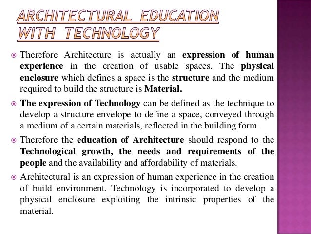 Education In Architecture