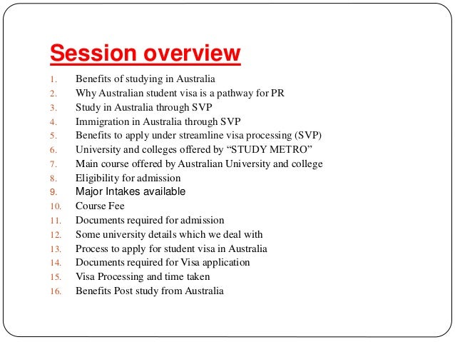 Study and feat in Australia Apply Through SVP Process