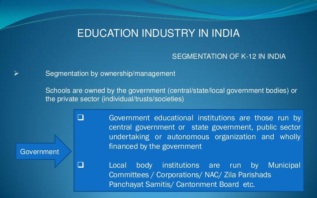 Growth Of Education Industry In India Growth Of Education Industry In India