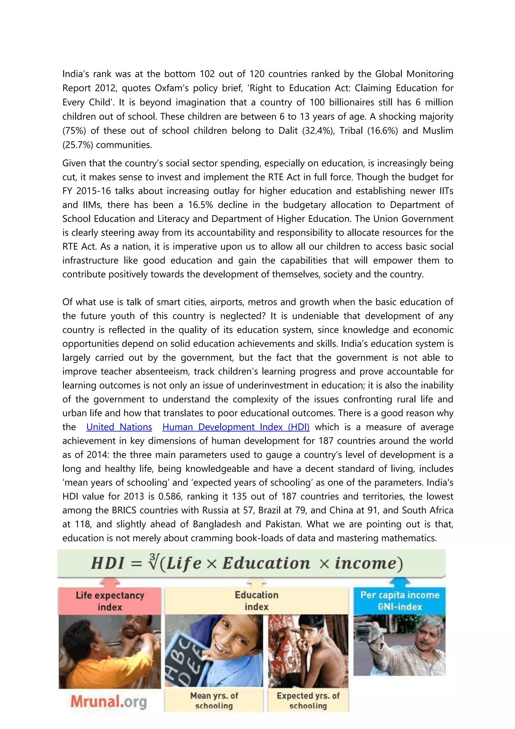 Education in india and Women Empowerment | PDF