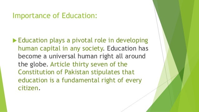 education in pakistan