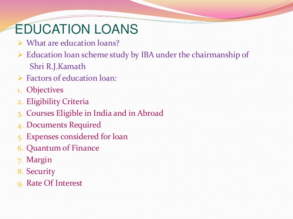 Education loan