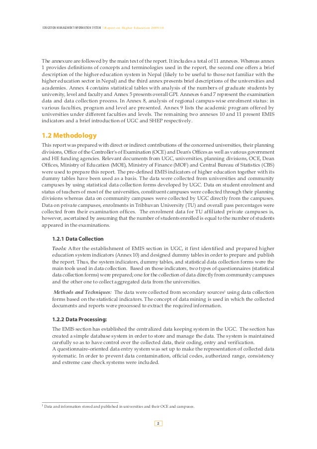 Report writing with sample