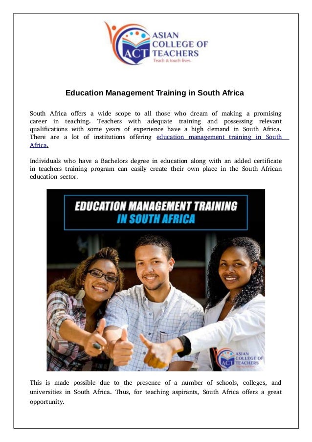 Education Management Training In South Africa