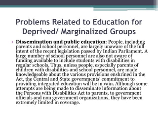 School Performance Marginalization Education of marginalized and socially disadvantages segments.pptx