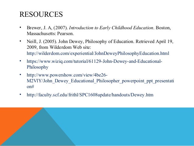 an introduction to dewey s
