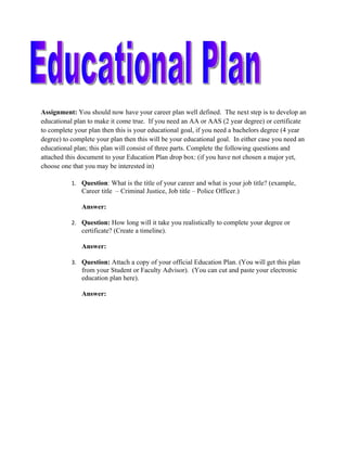 Education plan