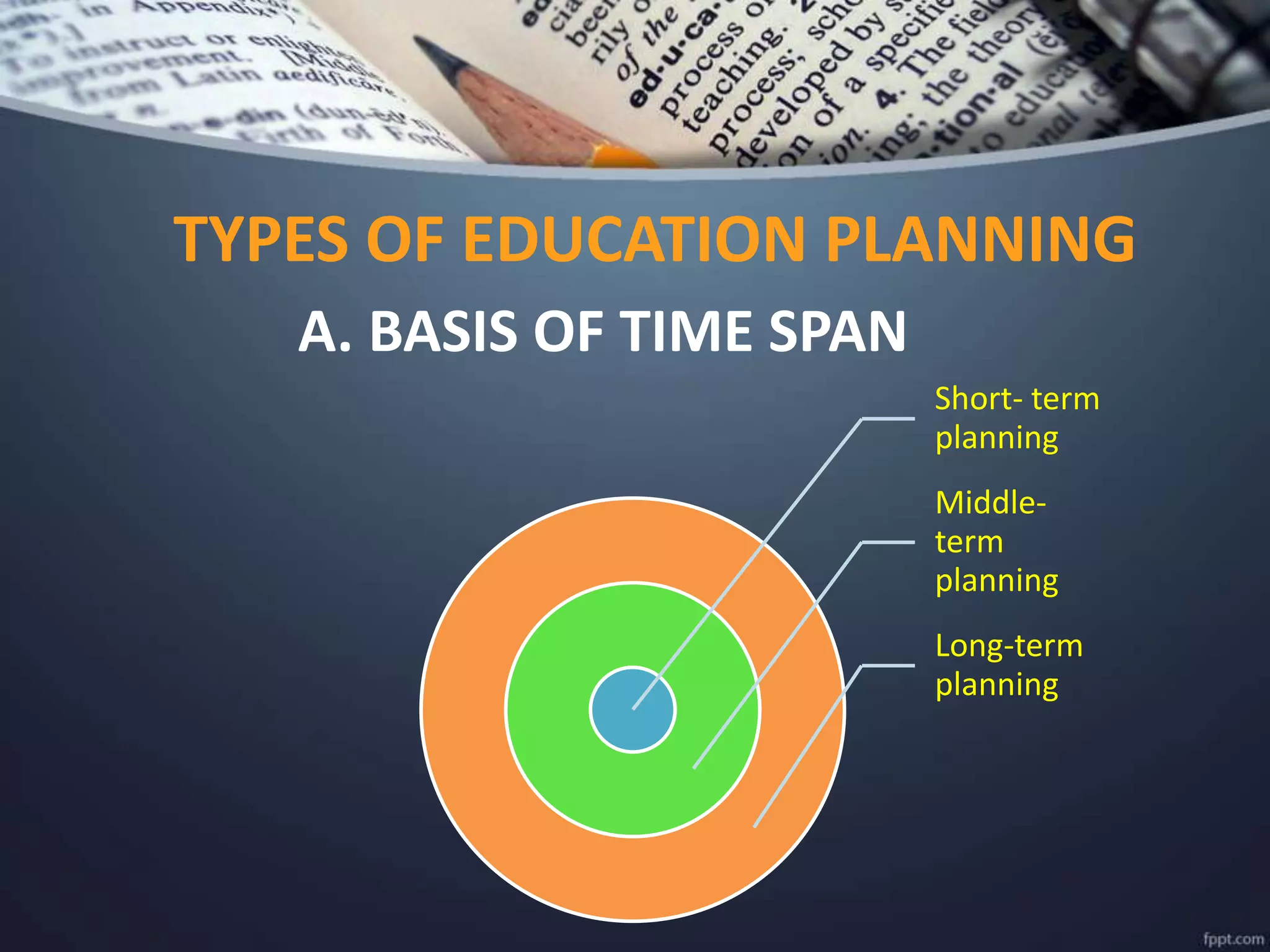 Education planning types PPT