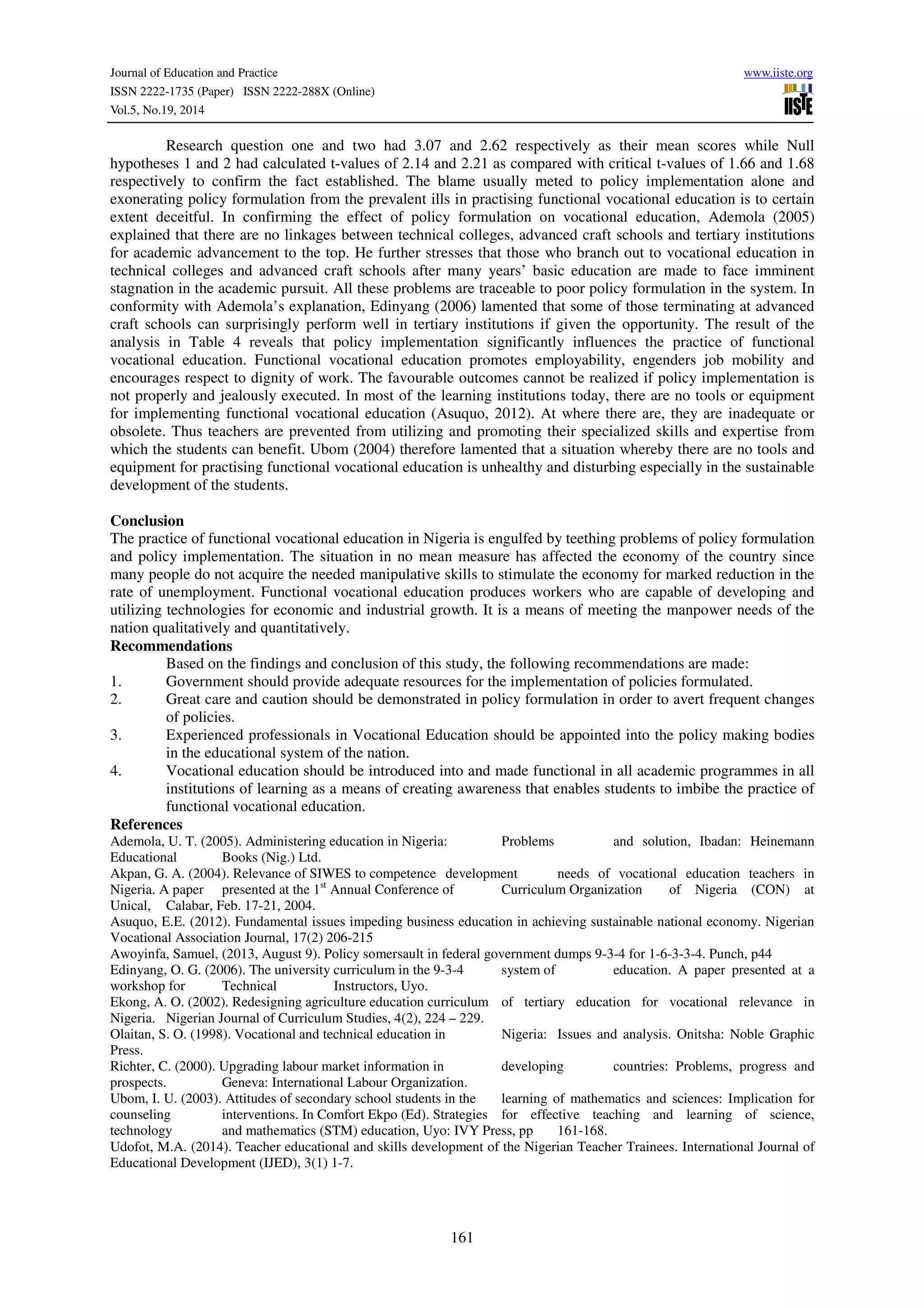 Education policy in nigeria | PDF