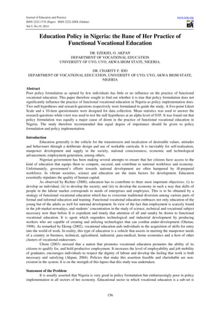 Education policy in nigeria | PDF