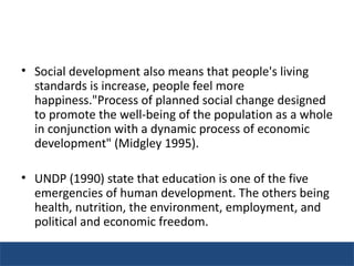 Total Social Development Education: A path to social development | PPT