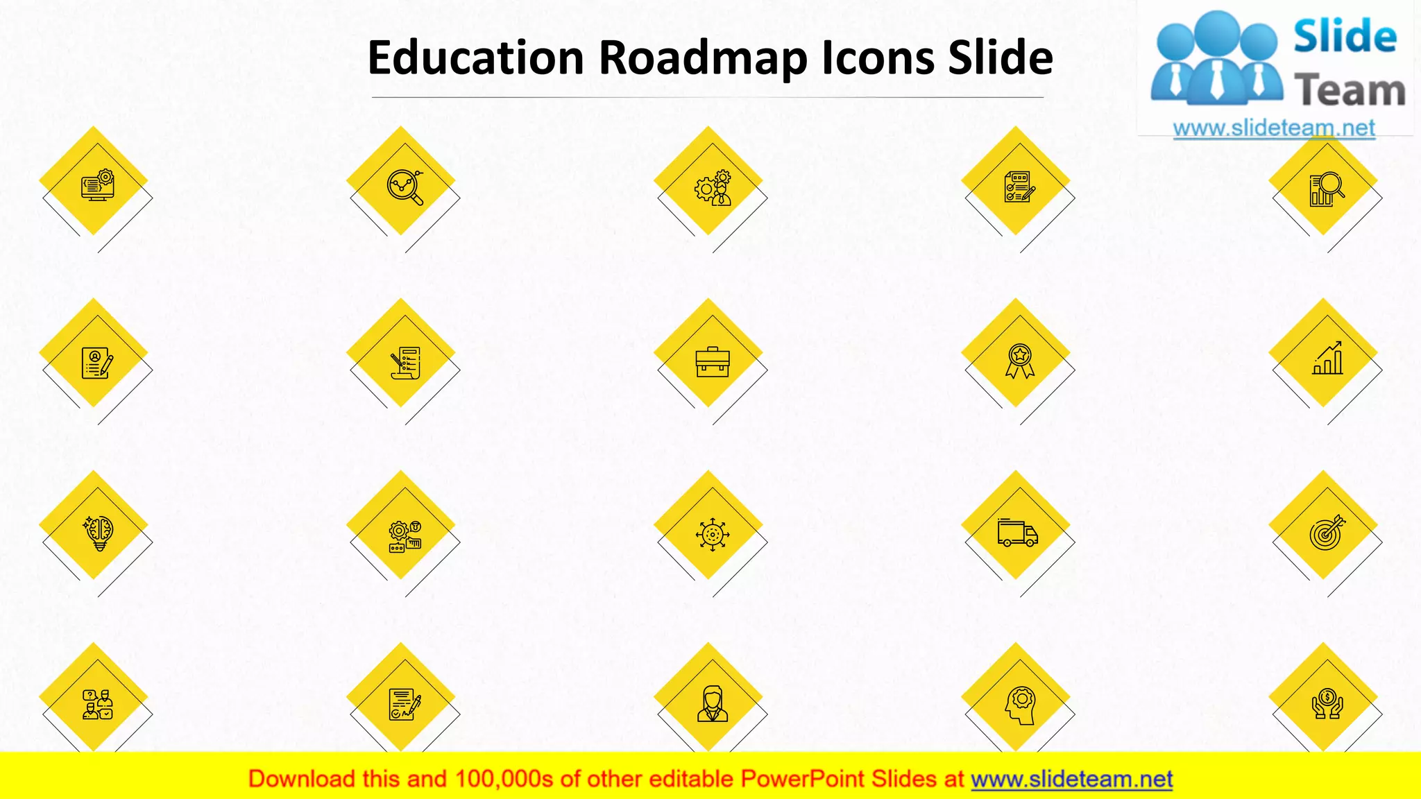 Education Roadmap Icons Slide
8
 