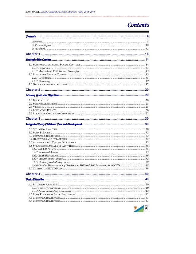 education sector strategic plan