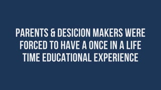 Education Space and Time Tipping Point 