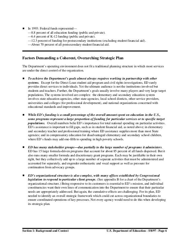 Education Strategic Plan Case