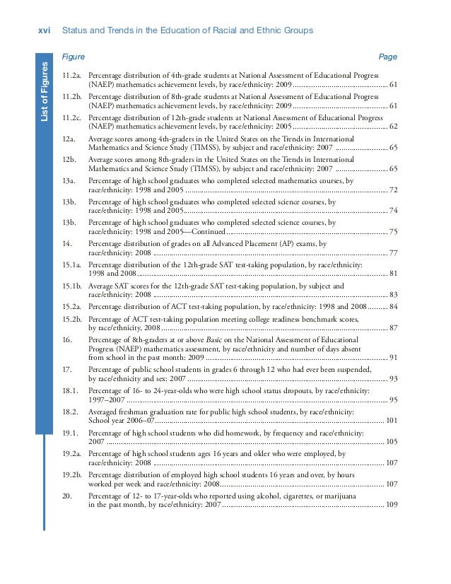 Status and Trends in the Education of Racial and Ethnic Groups