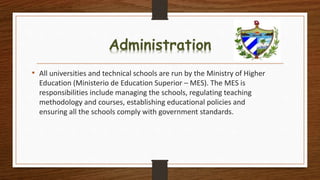 Higher Education System of Sri lanka and Cuba | PPTX