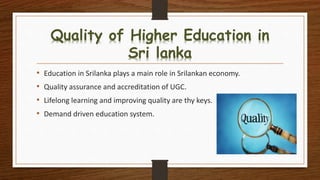 Higher Education System of Sri lanka and Cuba | PPTX
