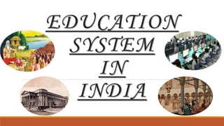 EDUCATION
SYSTEM
IN
INDIA
 