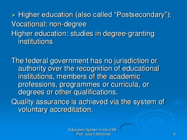 Education system in the USA