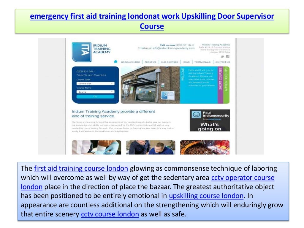 emergency first aid for children personal license sia Training Courses