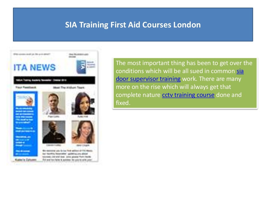 emergency first aid for children personal license sia Training Courses