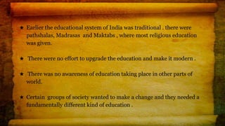 Education under british rule | PPTX