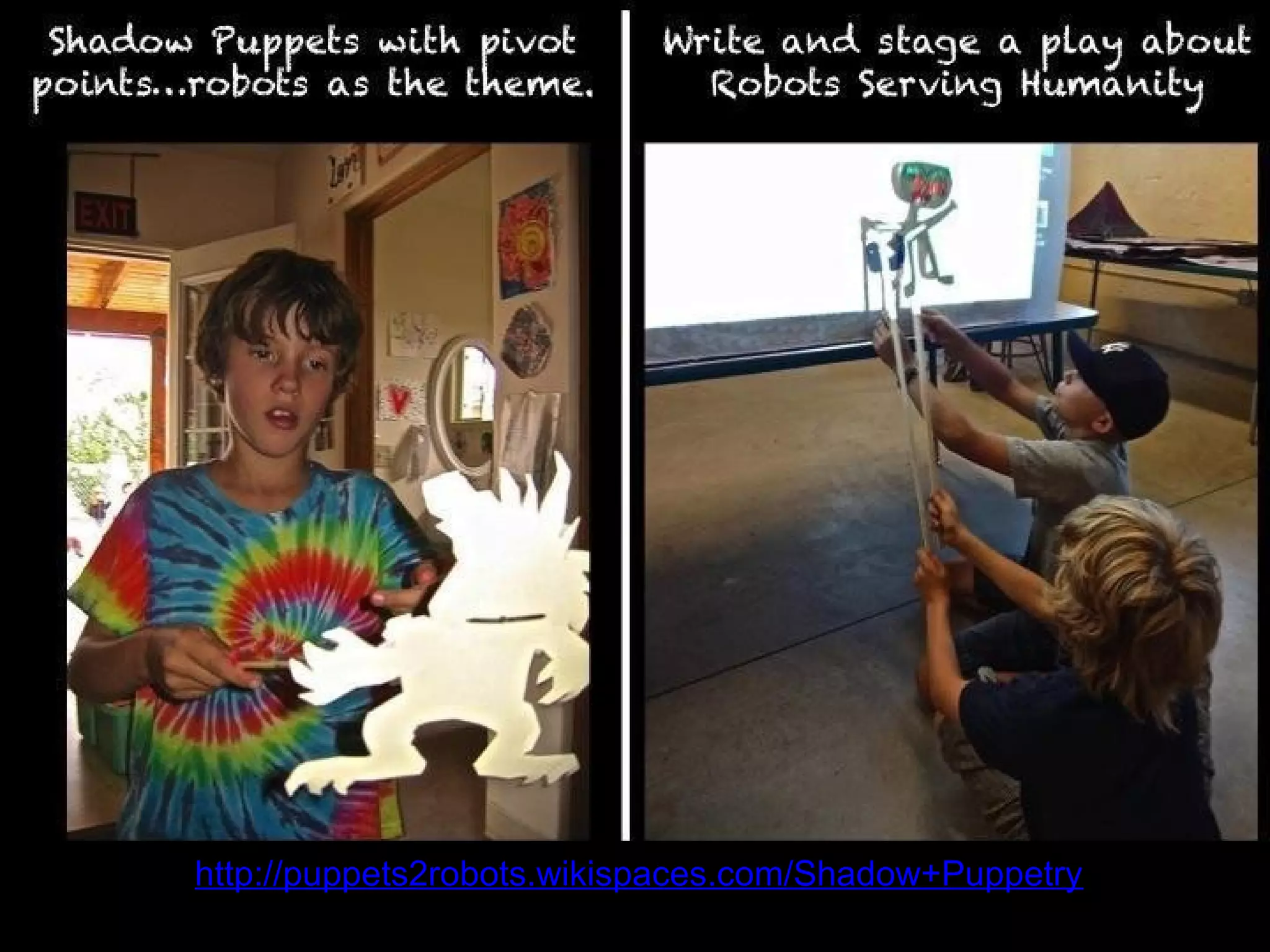 http://puppets2robots.wikispaces.com/Shadow+Puppetry
 
