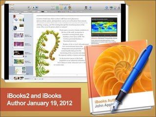 iBooks2 and iBooks
Author January 19, 2012

 