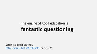 Do you lead with your mouth – or with your ears?
http://www.ascd.org/publications/educational-leadership/oct12/vol70/num02/Eight-Things-Skilled-Teachers-Think,-Say,-and-Do.aspx
 