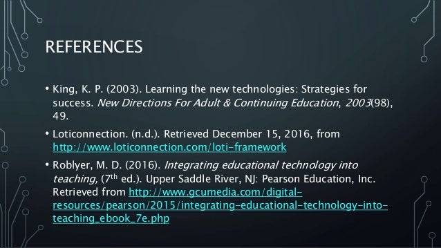 integrating educational technology into the