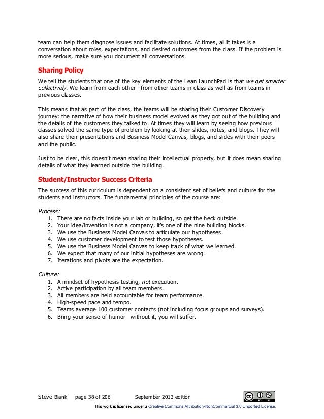 Lean LaunchPad Educators Handbook Sept 2013