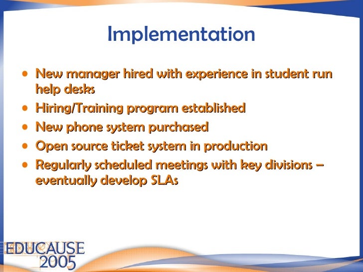 Educause Transformation Of Help Desk Services At Rutgers