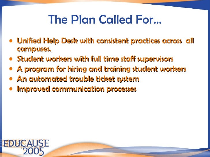 Educause Transformation Of Help Desk Services At Rutgers