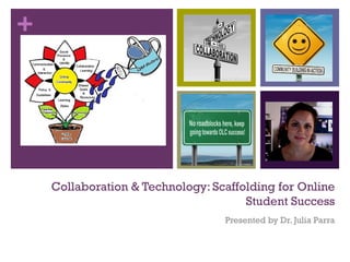 Collaboration & Technology: Scaffolding for Online Student Success Presented by Dr. Julia Parra 