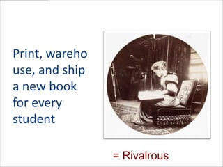 The Old EconomicsPrint, warehouse, and ship a new book for every student= Rivalrous