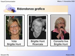Ridondanza grafica Vota Brigitte Hunt Brigitte Hunt Ricercata Concerto live Brigitte Hunt Brigitte Hunt Ricercata Vota Bri...
