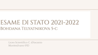 toolkit
ESAME DI STATO 2021-2022
Bohdana Telyatnikova 5-c
Liceo Scientiﬁco C. d’Ascanio
Montesilvano (PE)
m
M
 