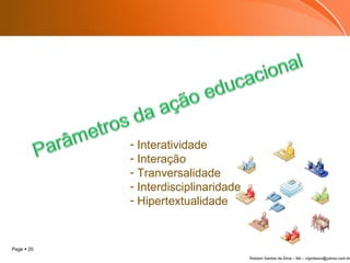 Interatividade Interação Tranversalidade Interdisciplinaridade Hipertextualidade  