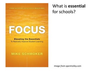 What is essential for schools?Image from opentrolley.com