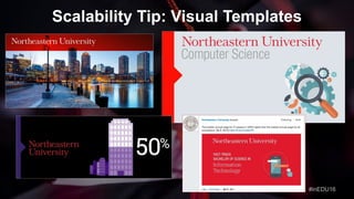 Scalability Tip: Visual Templates
#inEDU16
 