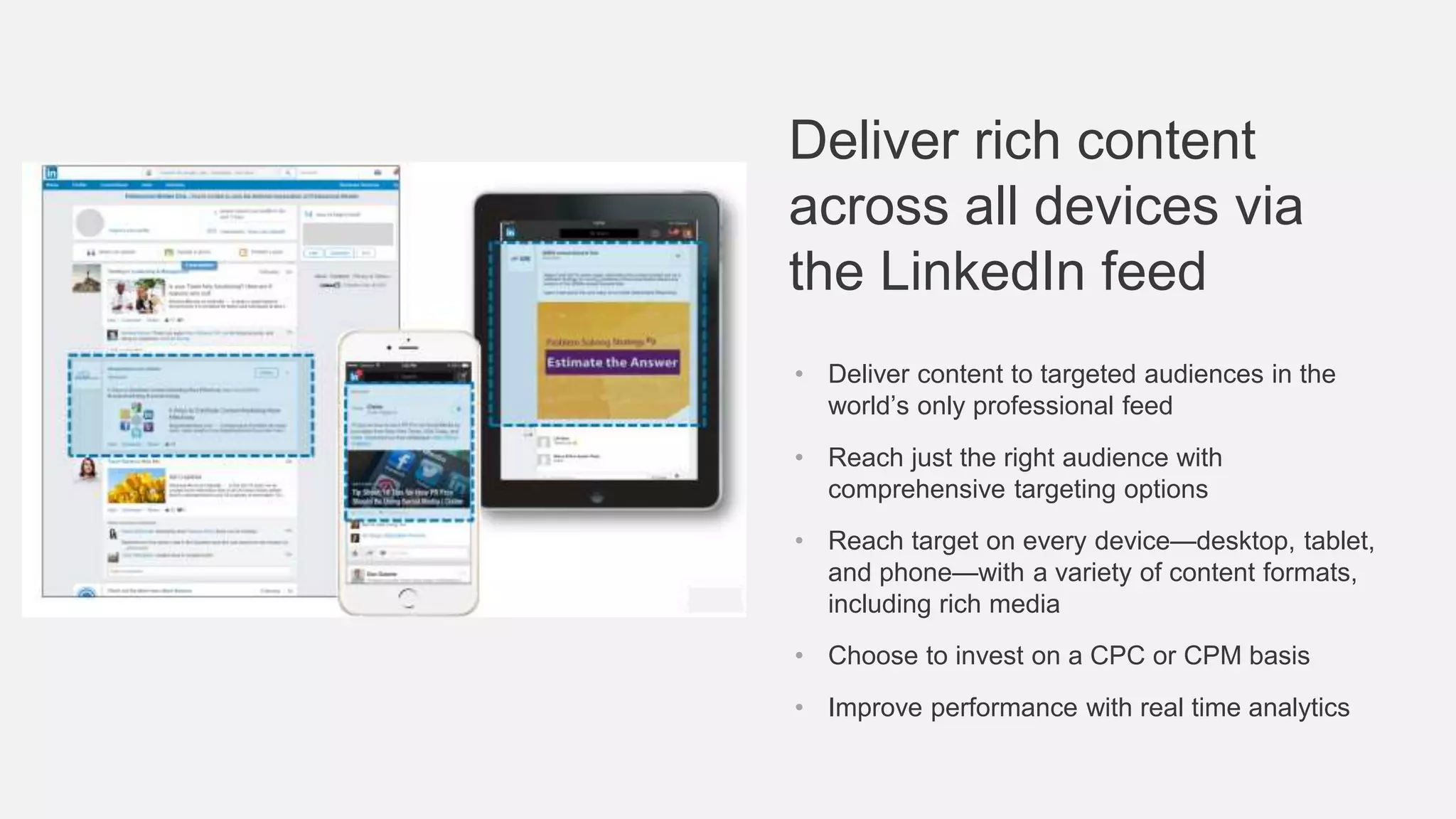 Three factors of Sponsored Content success
Content
Target
Size
Bids &
Budget
 