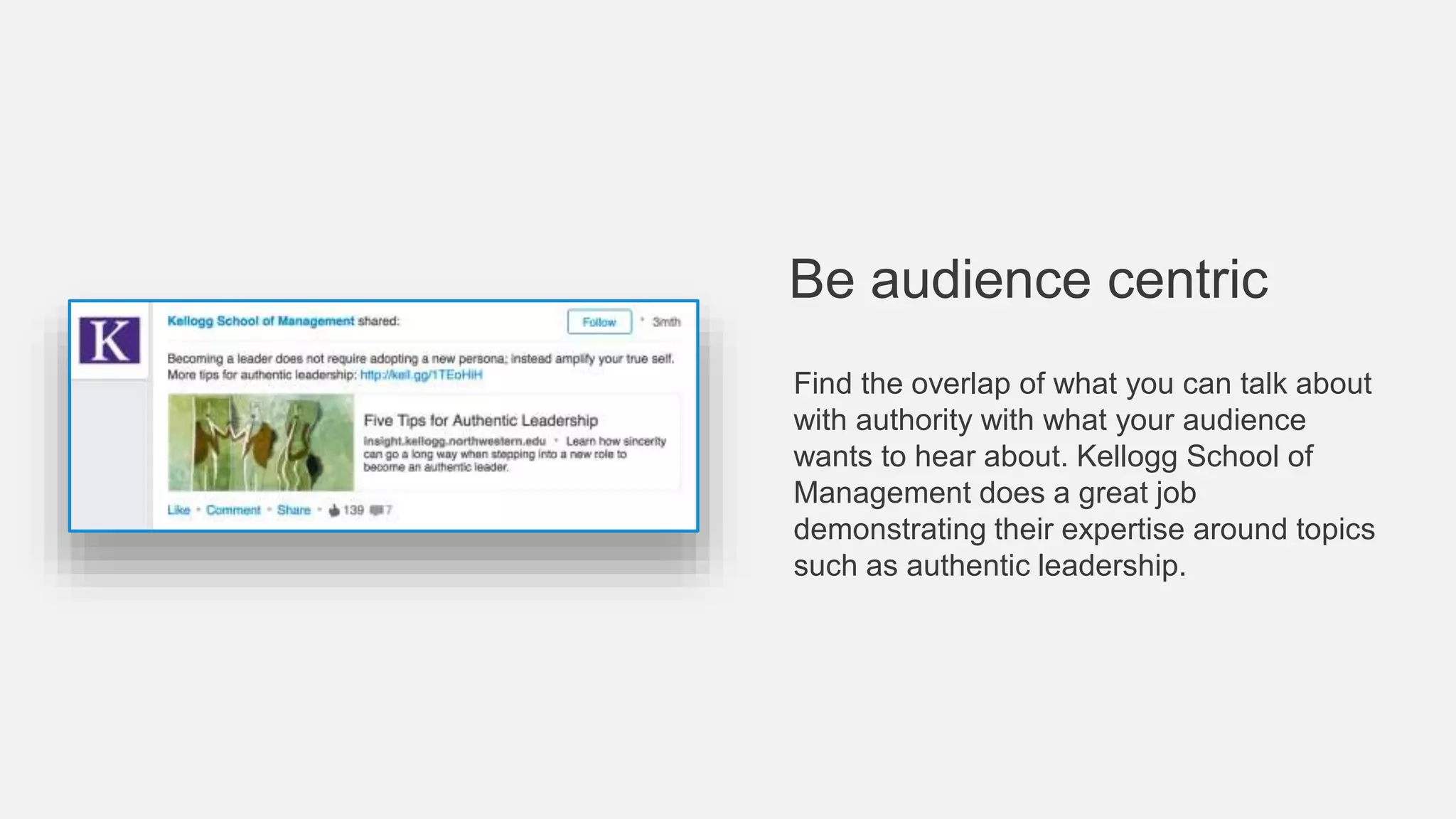 Infographics are still a very effective means
to deliver a complex message in an easy to
digest, engaging format. Simplilearn uses
image posts to help explain the benefits of
the certifications they offer. FIU uses text
overall to call out key value propositions.
Show…and tell
 