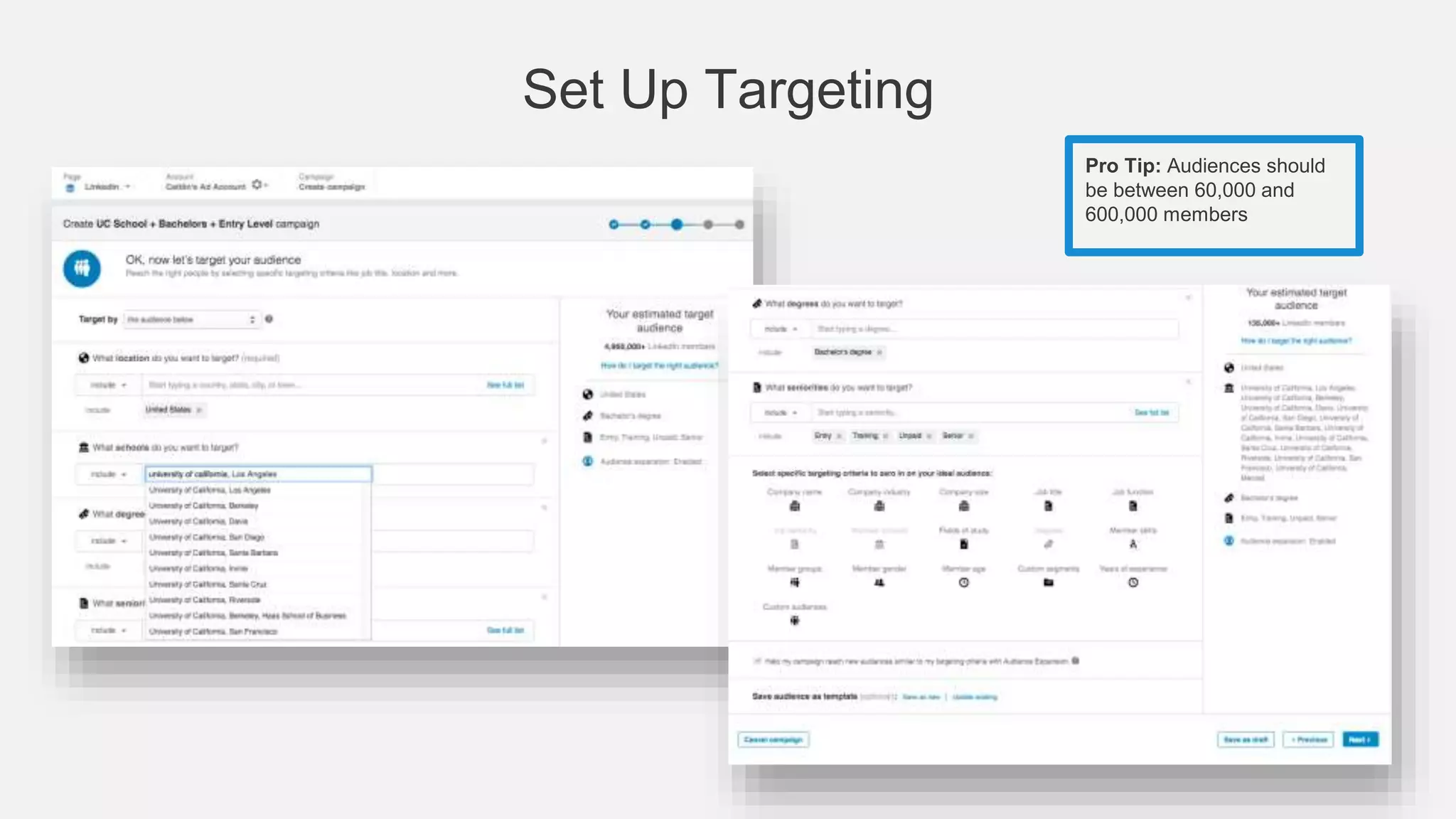 Set up Bid and Budget
Pro Tip: Bid $1 to $2
over suggested bid
range
 