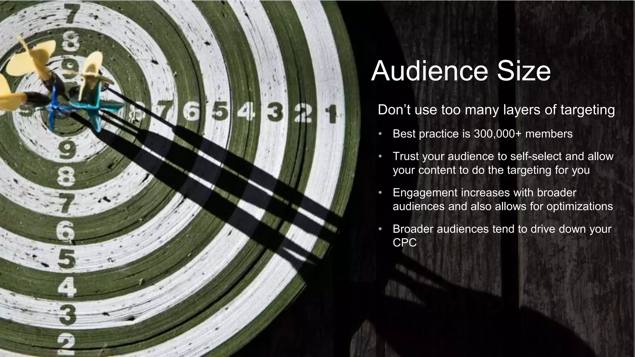 z
Limits your audience to a very
specific target
21x larger audience and engages
other potential candidates
Remember:
When you purchase CPC, only
members interested in learning more
about your program will engage with
the content!
Audience Size
 