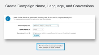 Create Your Ad
Send members to a
customized landing page
Speak directly to target
audience
Include strong value
prop and CTA
Include images of people
rather than objects
 