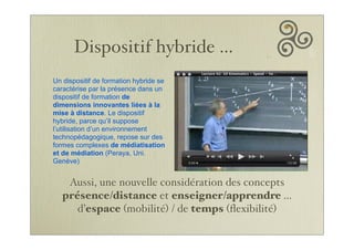 Dispositif hybride ...
Un dispositif de formation hybride se
caractérise par la présence dans un
dispositif de formation d...