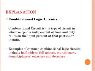 Combinational vs Sequential Logic Circuits Explained with Examples | PPTX